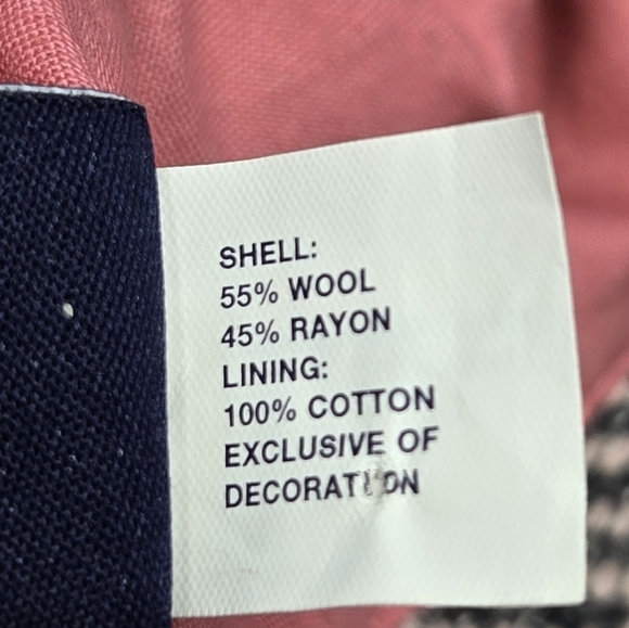 VINTAGE GAP WOOL BLEND GREY & PINK HERRINGBONE BUCKET HAT WOMEN M/L PREPPY Y2K - Picture 12 of 13